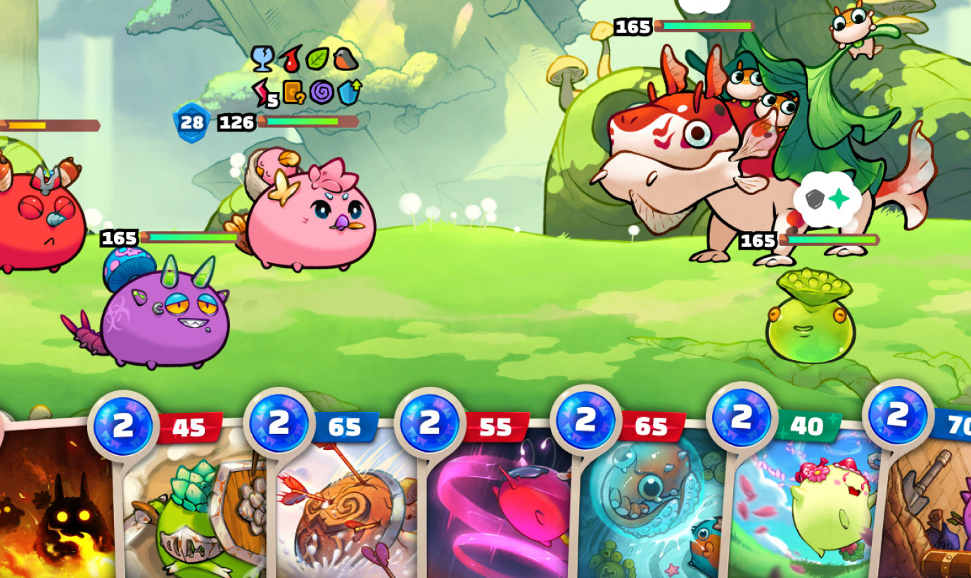 An axie battle